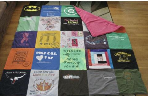 Save your favorite t-shirts by making a blanket